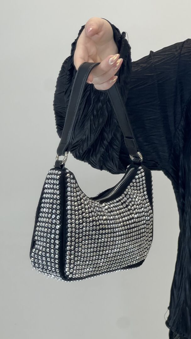 LANA SPARKLE TORBICA - ČRNA/SREBRNA - slika 5