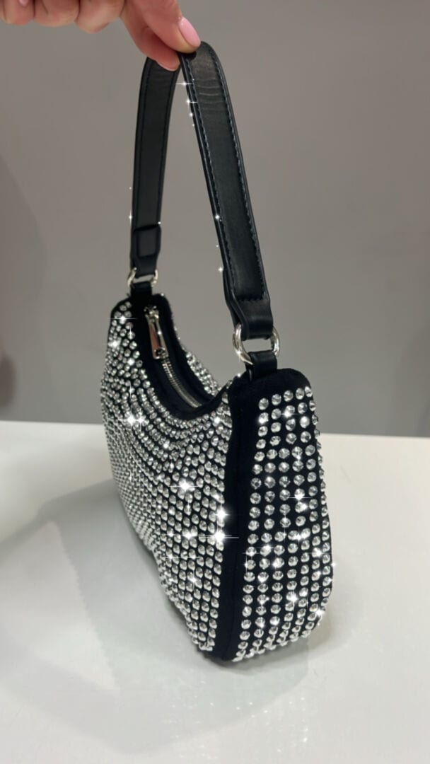 LANA SPARKLE TORBICA - ČRNA/SREBRNA - slika 4