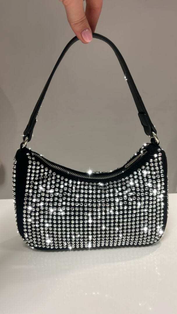 LANA SPARKLE TORBICA - ČRNA/SREBRNA - slika 2