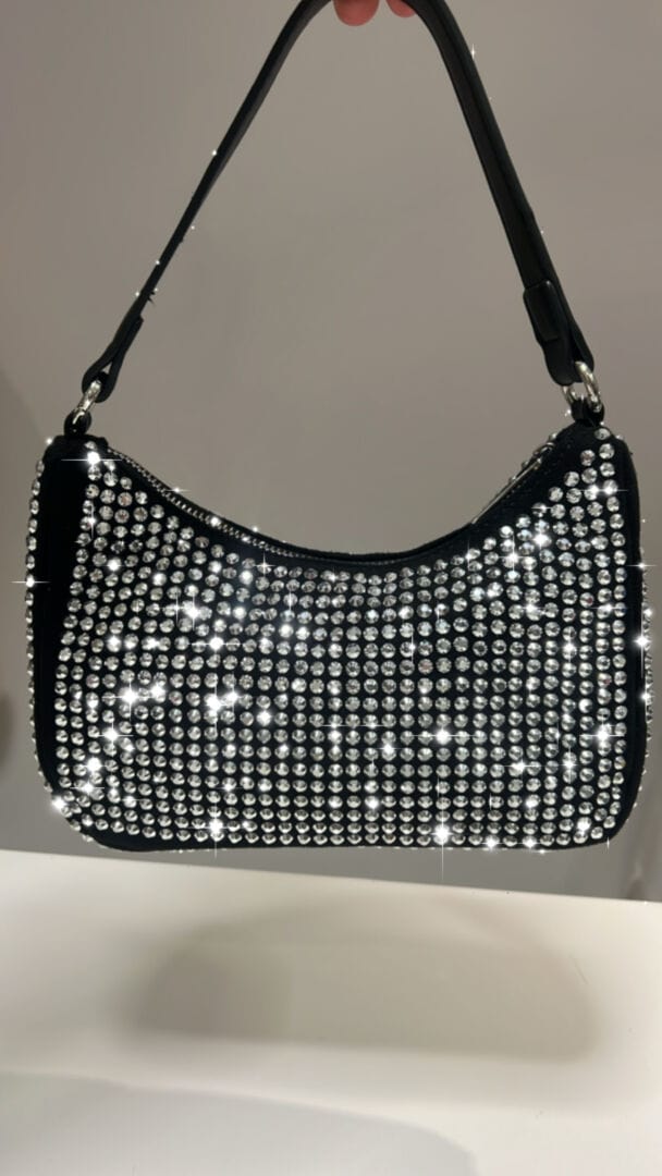 LANA SPARKLE TORBICA - ČRNA/SREBRNA - slika 3