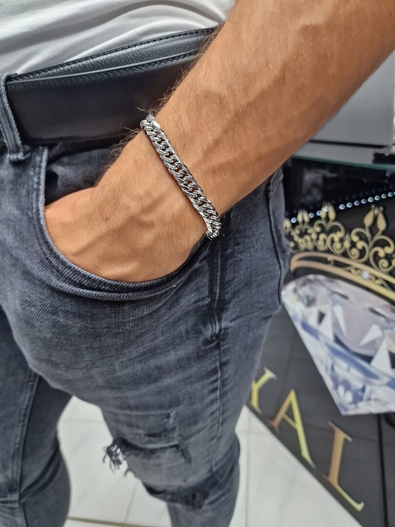 MOŠKA ZAPESTNICA CHAIN- SILVER