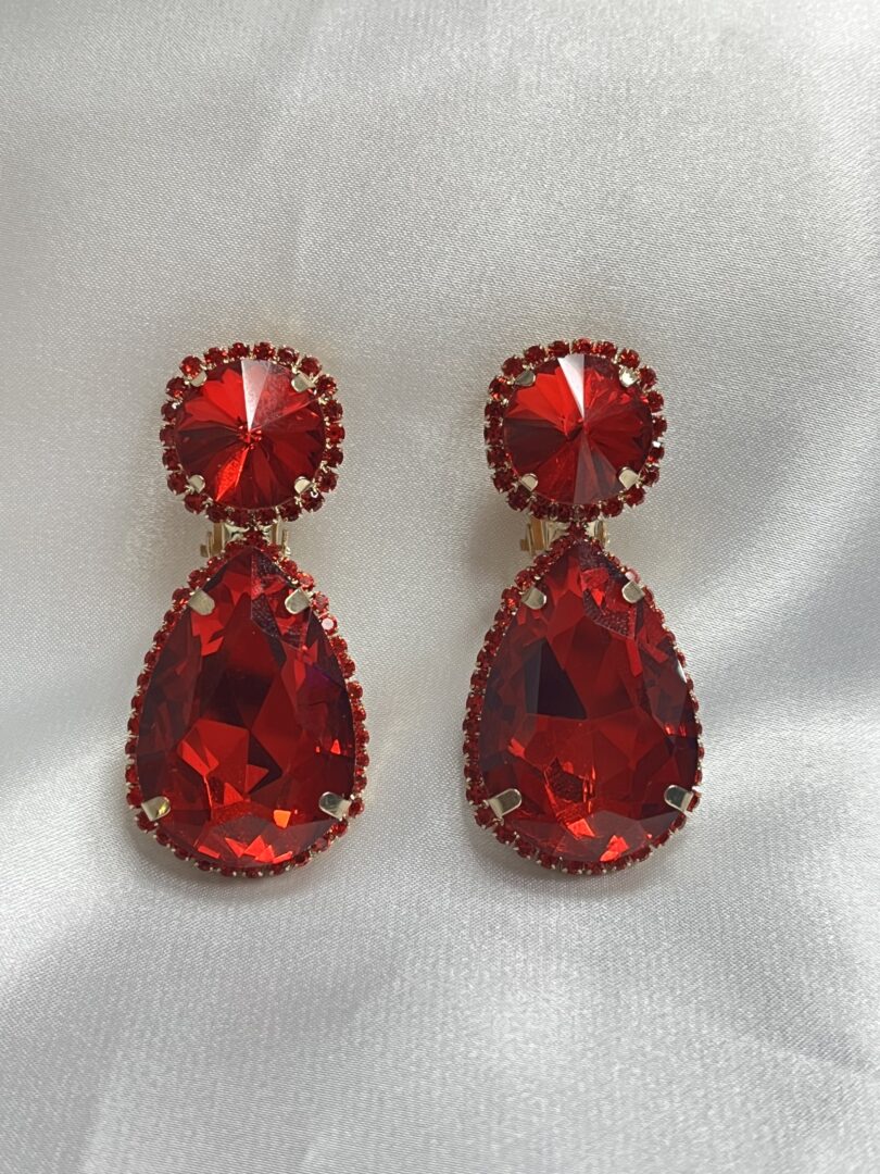 UHANI CLIP-ON LOUISE - GOLD / RED - slika 3
