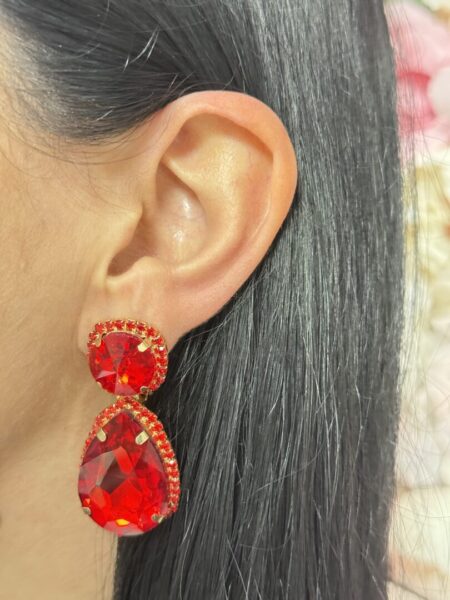 UHANI CLIP-ON LOUISE - GOLD / RED