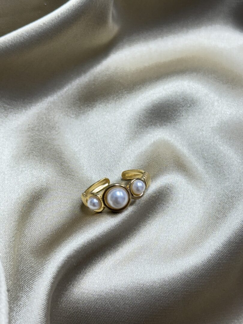 PRSTAN TRIPPLE - PERLA /GOLD - slika 3