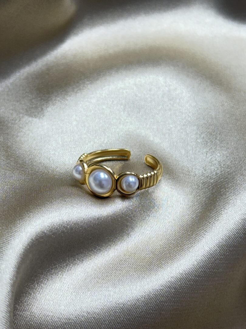PRSTAN TRIPPLE - PERLA /GOLD - slika 4