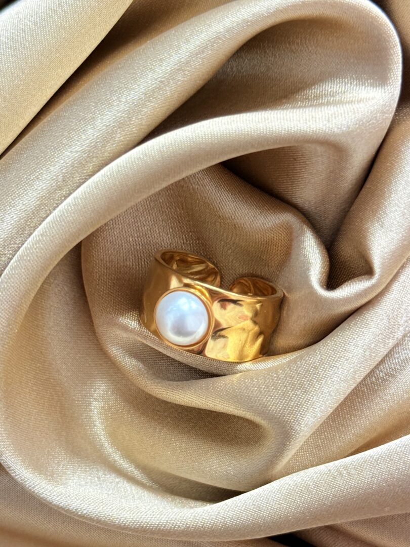 PRSTAN CHUNKY - PERLA /GOLD - slika 4
