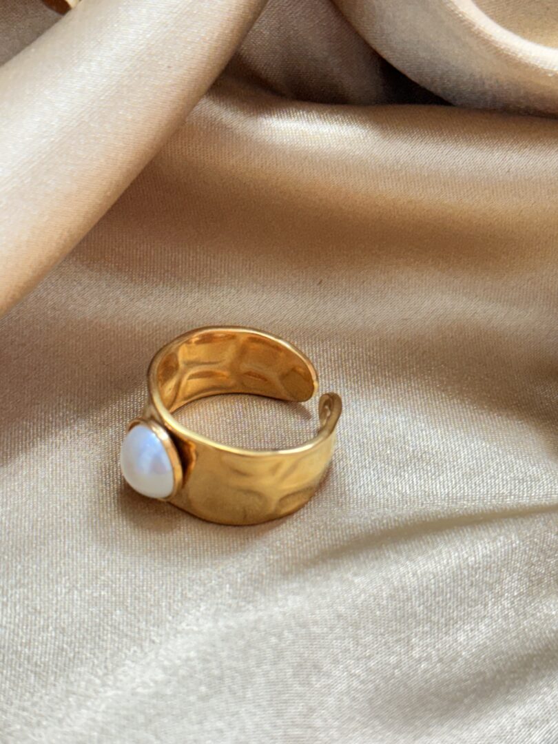 PRSTAN CHUNKY - PERLA /GOLD - slika 3
