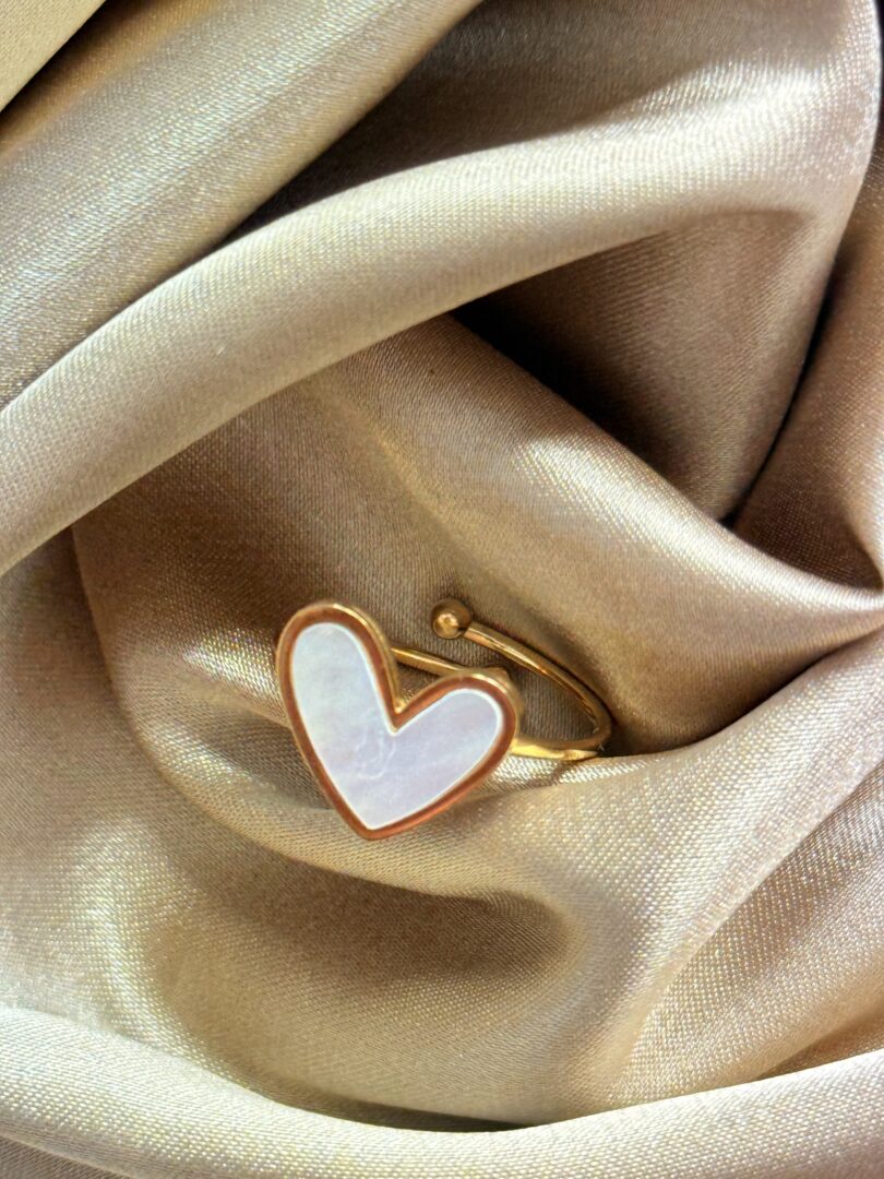 PRSTAN HEART- PERLA /GOLD - slika 4