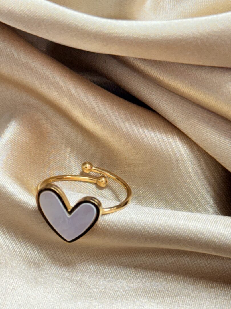 PRSTAN HEART- PERLA /GOLD - slika 3