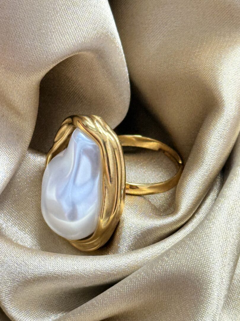PRSTAN QUEEN - PERLA /GOLD - slika 4