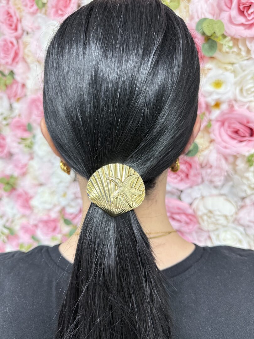 SCRUNCHIE SHELL - GOLD