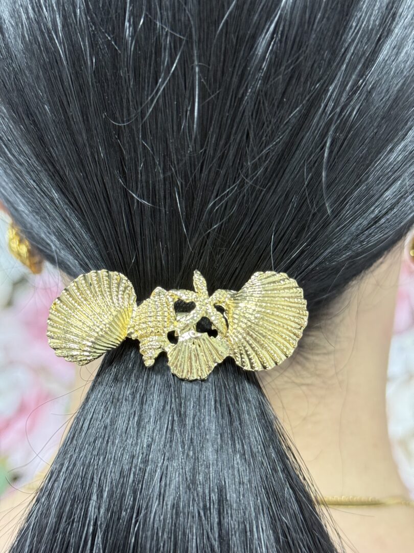 SCRUNCHIE SHELLS - GOLD - slika 2