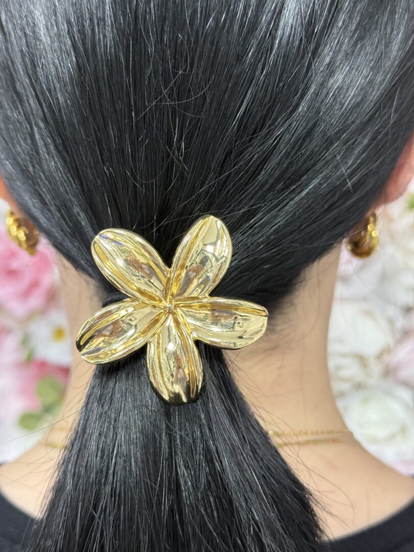 SCRUNCHIE FLOWER - GOLD - slika 2