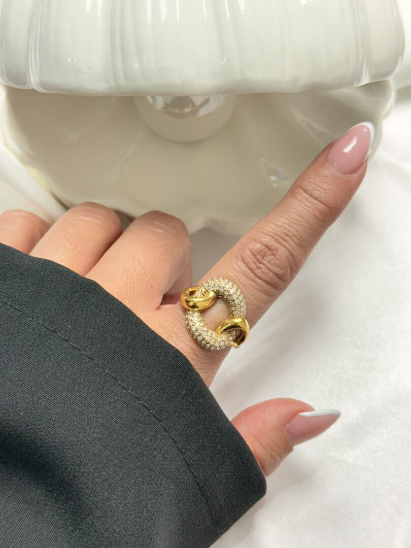 PRSTAN PRETZLE - GOLD - slika 2