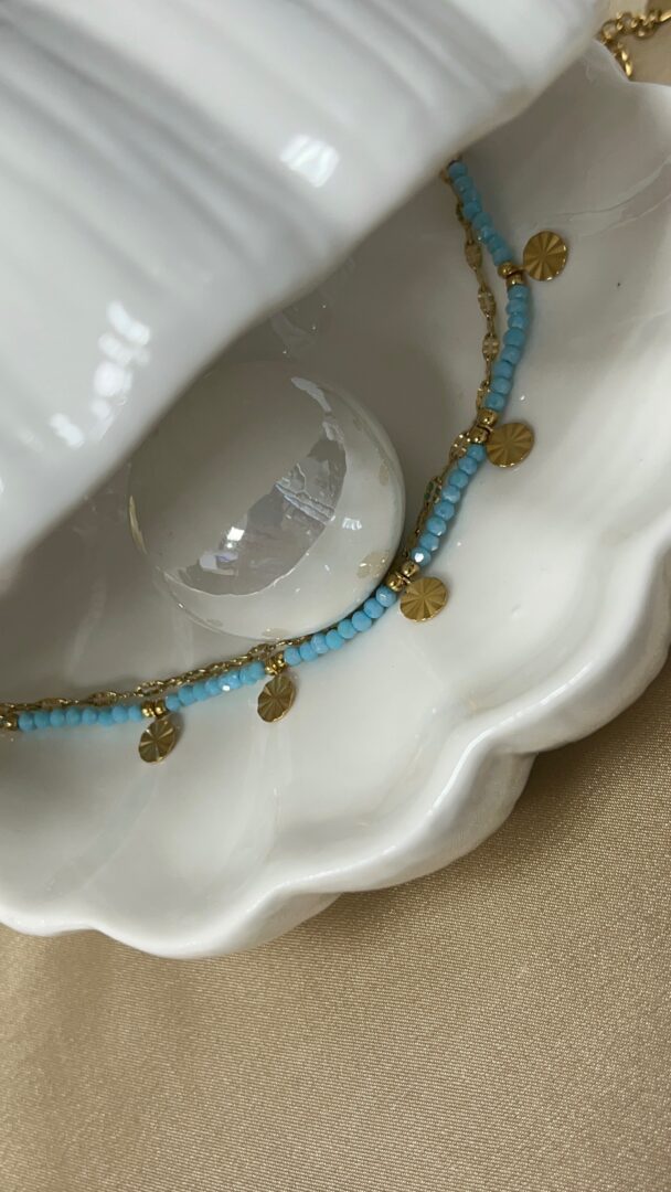 ZAPESTNICA ZA NOGO BIBI- GOLD/BLUE - slika 3