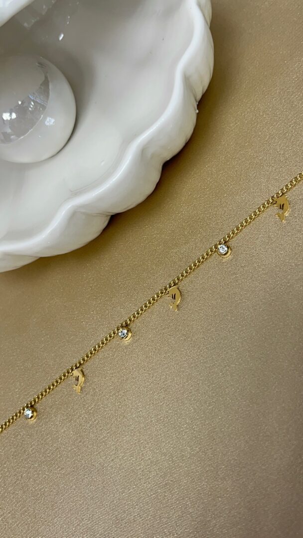 ZAPESTNICA ZA NOGO DOLPHIN- GOLD - slika 3