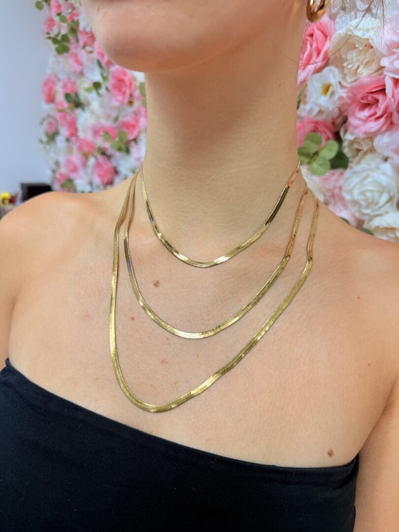 VERIŽICA SNAKE TROJNA - GOLD - slika 2