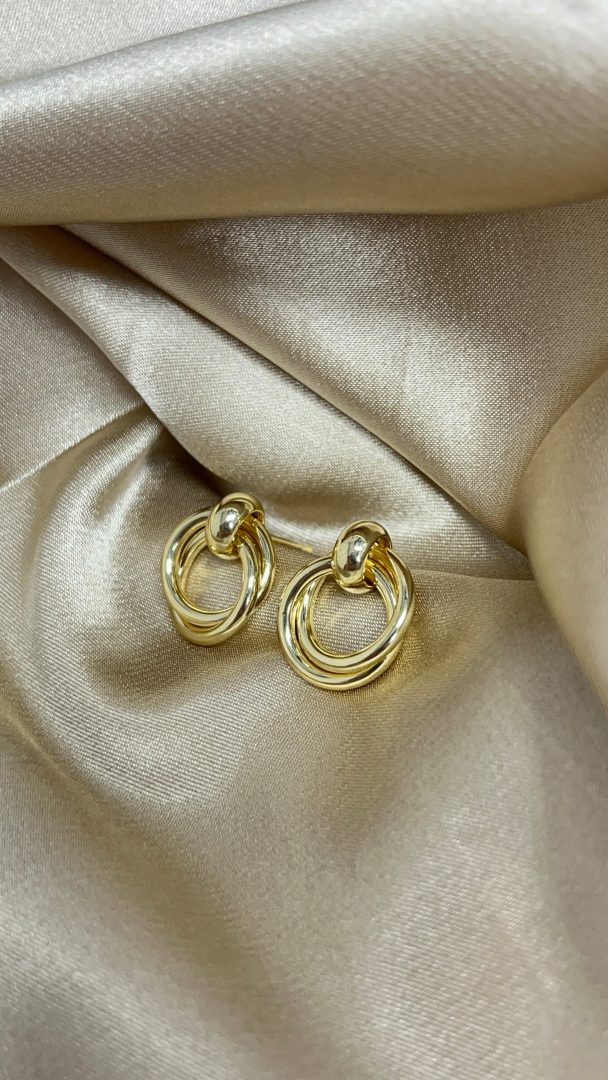 VTIČNI UHANI TWIST MINI - GOLD - slika 3