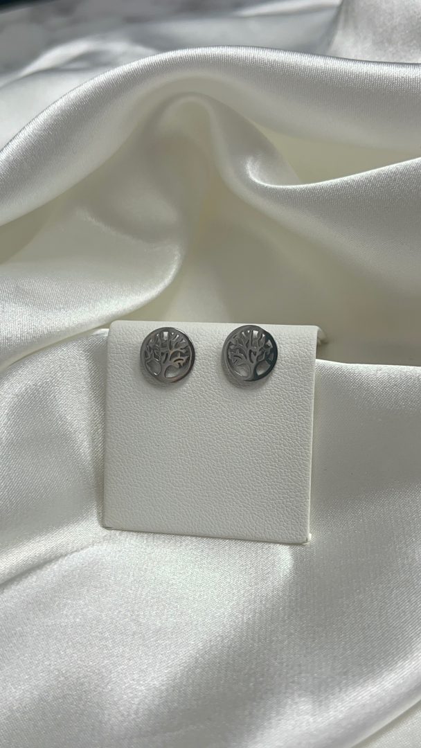 VTIČNI UHANI DREVO ŽIVLJENJA - SILVER - slika 2
