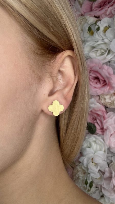 VTIČNI UHANI CLOVER - GOLD