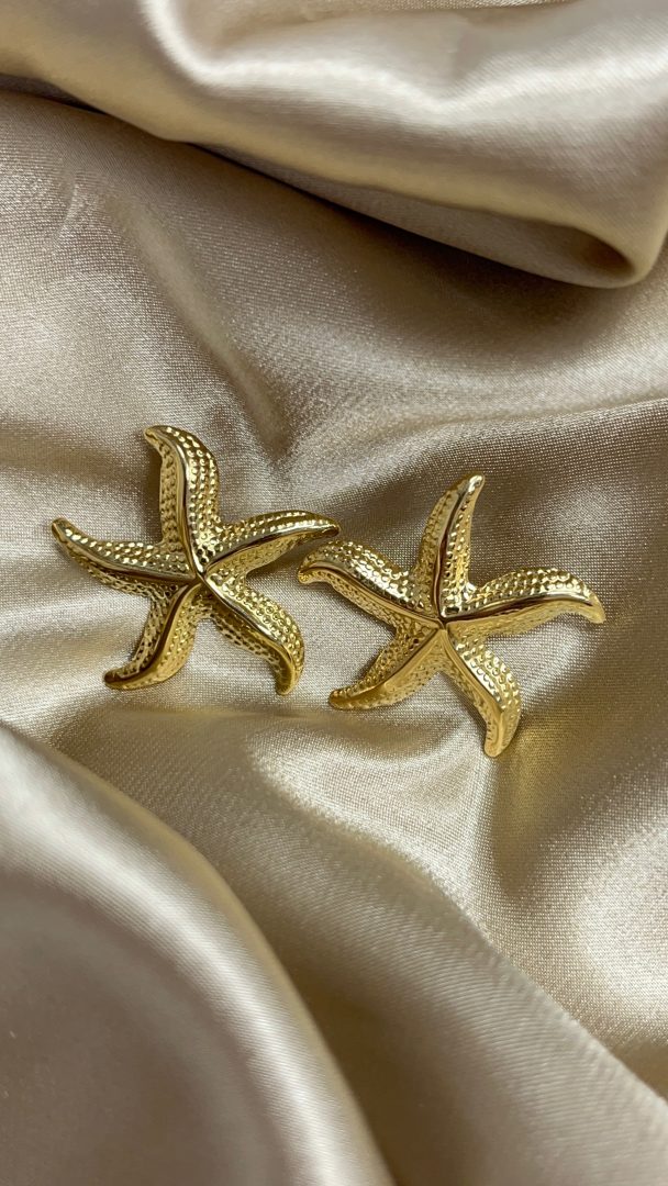 VTIČNI UHANI ZVEZDA - GOLD - slika 2