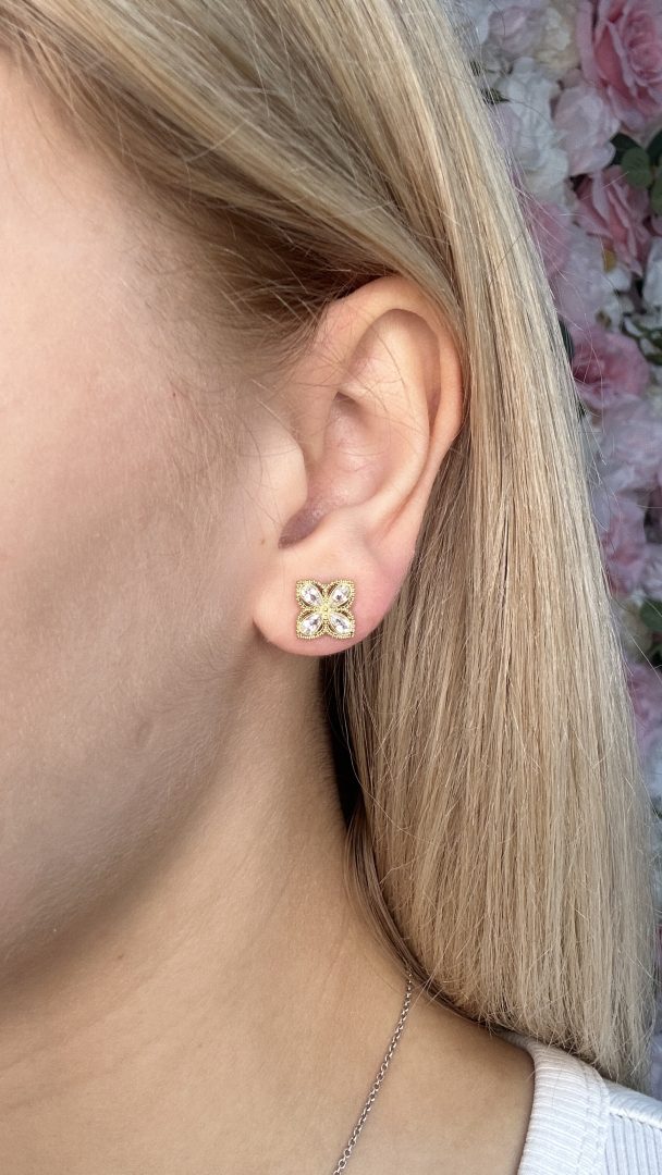 VTIČNI UHANI CLOVER - GOLD