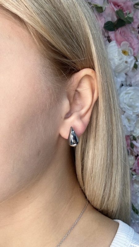 VTIČNI UHANI TEARDROP - SILVER