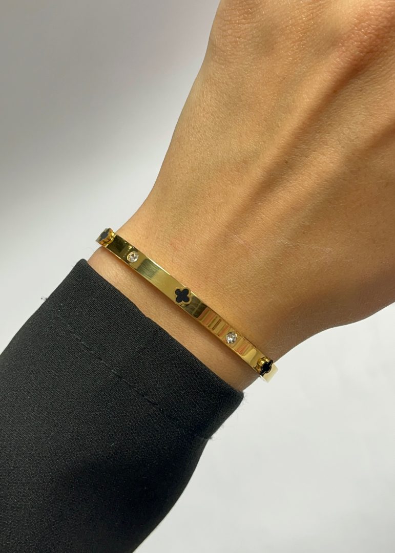 ZAPESTNICA MINI CLOVER - GOLD/BLACK
