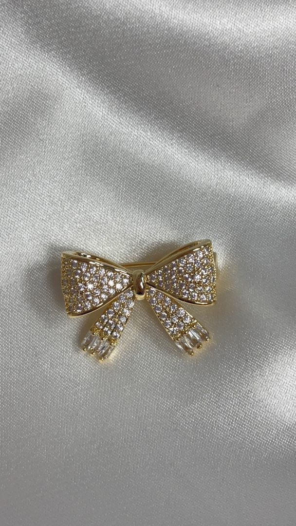 BROŠKA LITTLE BOW- GOLD - slika 2