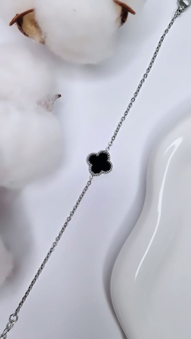 CLOVER ZAPESTNICA - SILVER / ČRNA - slika 2