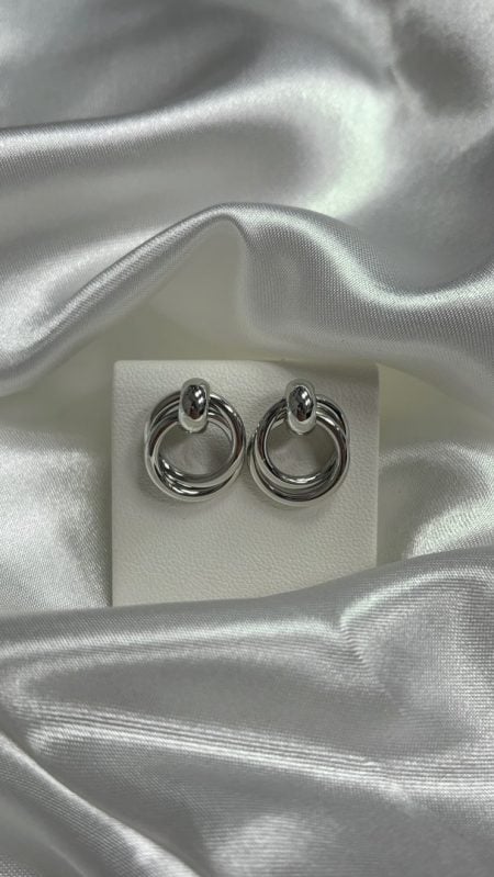 VTIČNI UHANI TWIST MINI - SILVER