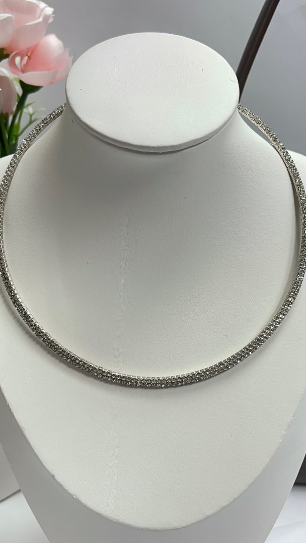 SPARKLE CHOKER VERIŽICA - SILVER