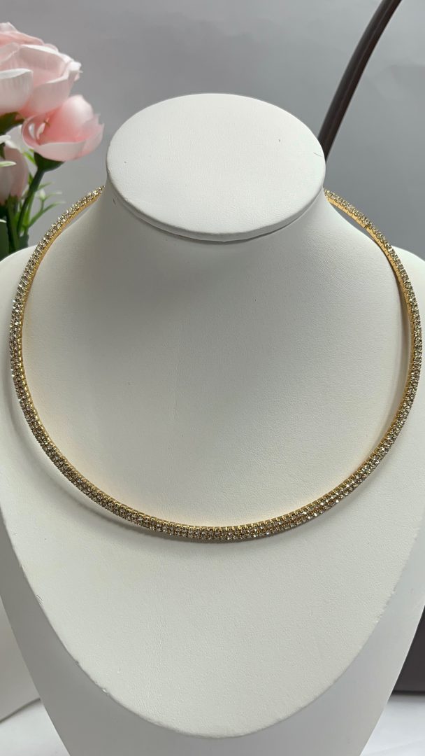 SPARKLE CHOKER VERIŽICA - GOLD