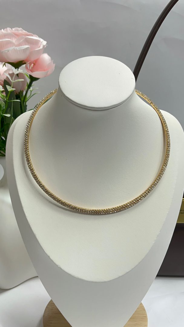 SPARKLE CHOKER VERIŽICA - GOLD - slika 3