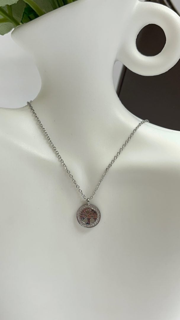 DREVO ŽIVLJENJA S CIRKONI VERIŽICA S - SILVER