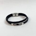 MOŠKA ZAPESTNICA ELIAS - ČRNA / SILVER - slika 3