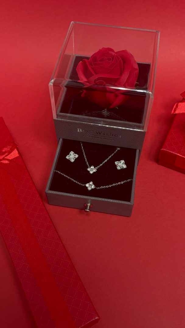 DARILNI SET CLOVER - SILVER