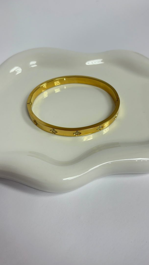 CLOVER S CIRKONI ZAPESTNICA - GOLD - slika 3