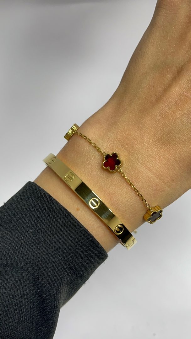 ZAPESTNICA FLOWER MINI - GOLD/RED - slika 2