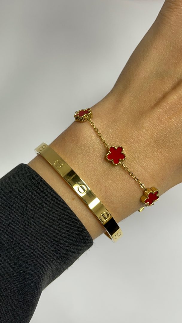 ZAPESTNICA FLOWER MINI - GOLD/RED - slika 2