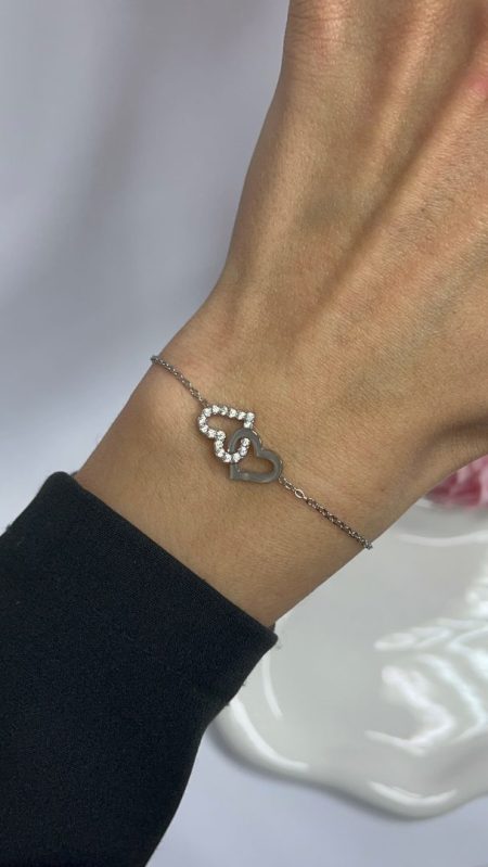 ZAPESTNICA HEART - SILVER