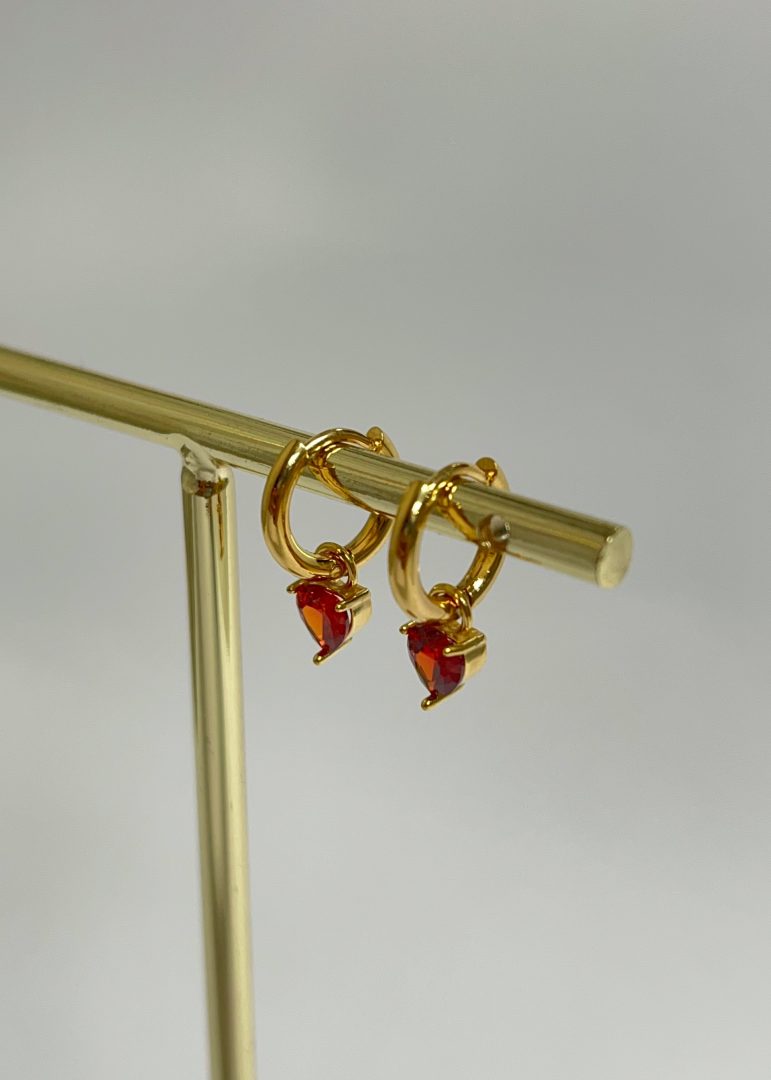 UHANI HEART- RED/GOLD - slika 3