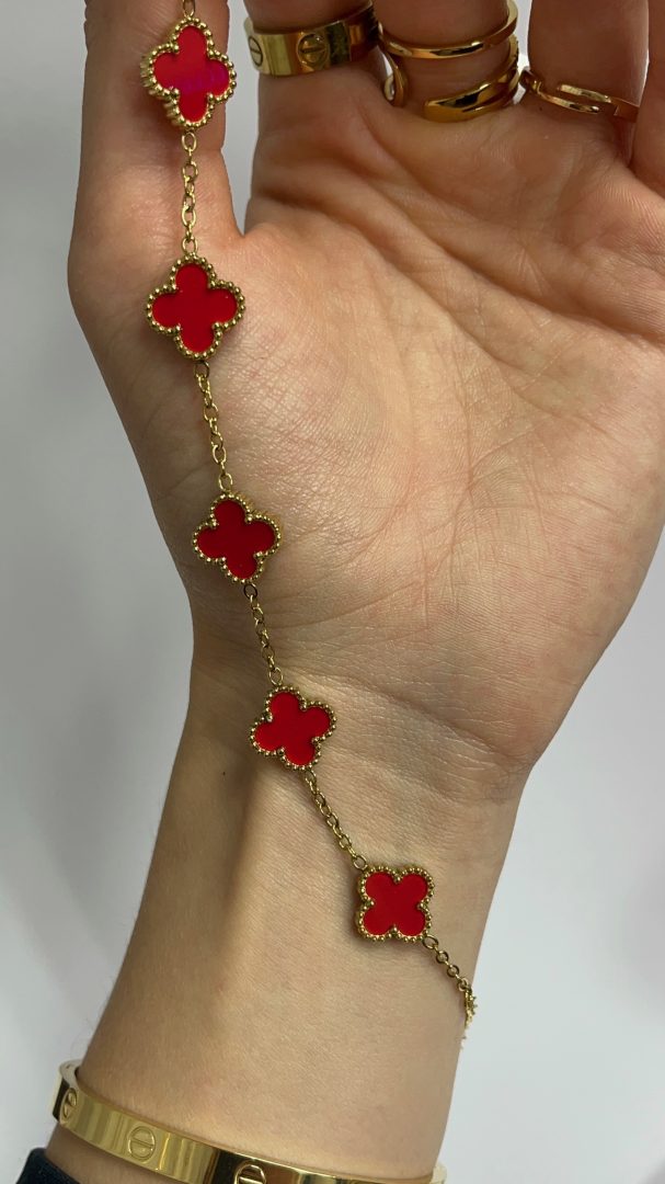 CLOVER ZAPESTNICA - GOLD / RDEČA
