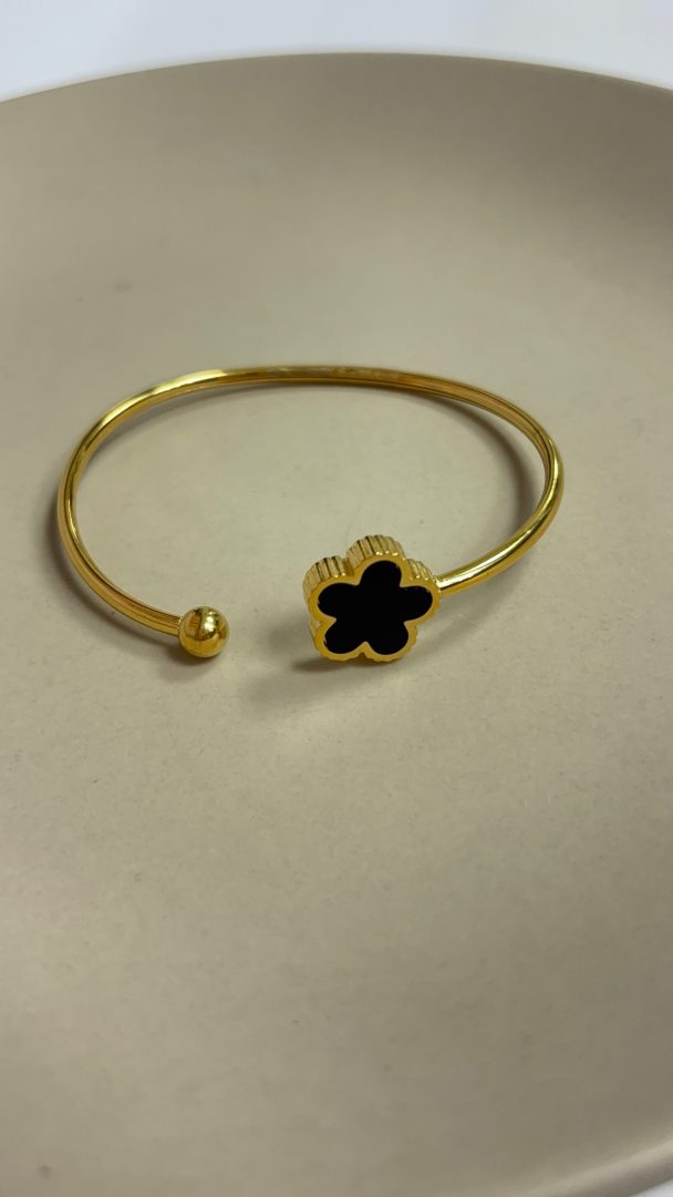 ZAPESTNICA FLOWER- GOLD / ČRNA - slika 2
