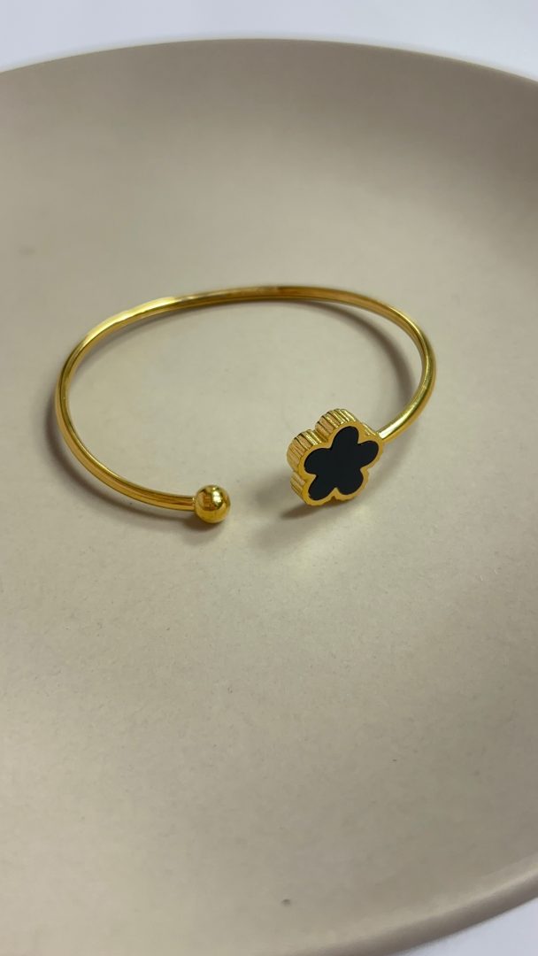 ZAPESTNICA FLOWER- GOLD / ČRNA - slika 3