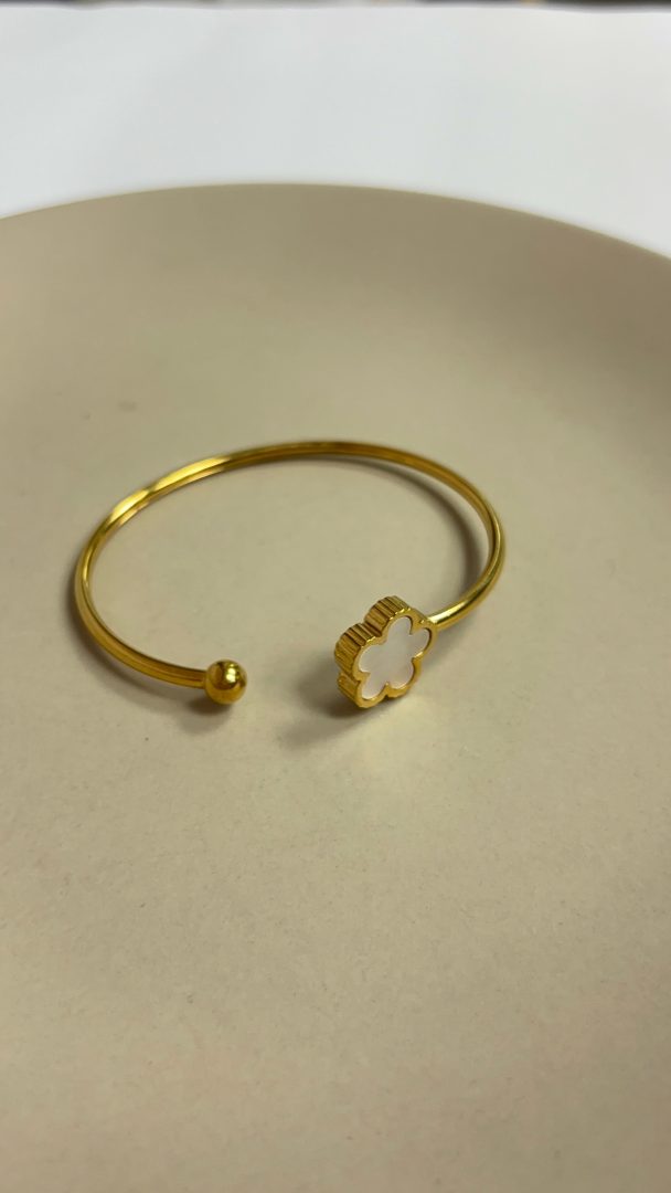 ZAPESTNICA FLOWER- GOLD / BELA - slika 3