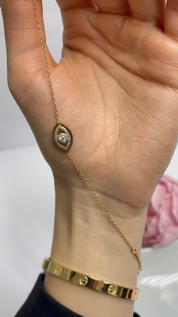 ZAPESTNICA EVIL EYE- GOLD - slika 2