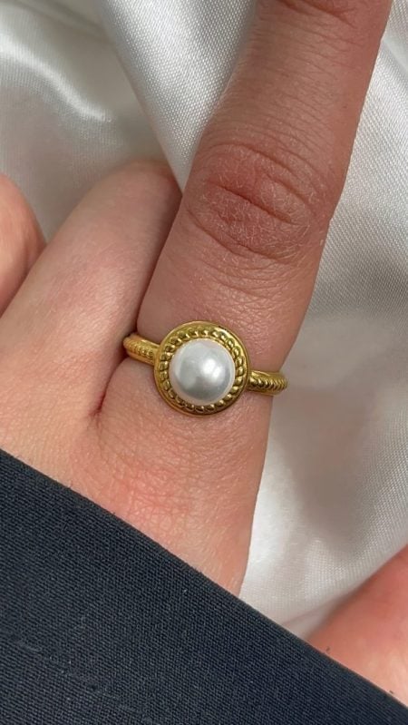PRSTAN CIRCLE- PERLA /GOLD