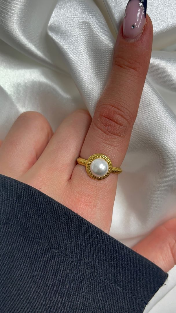 PRSTAN CIRCLE- PERLA /GOLD - slika 2