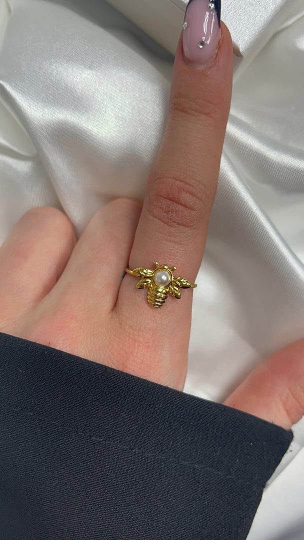 PRSTAN BEE - PERLA /GOLD - slika 2
